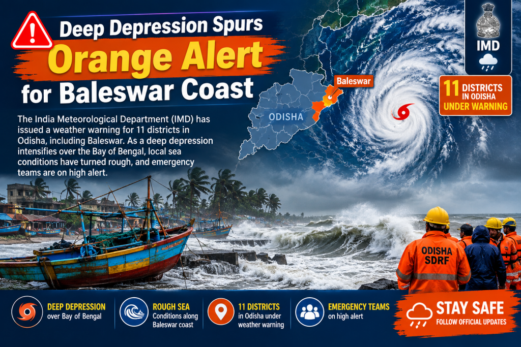 deep depression spurs orange alert for baleswar coast