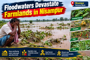 floodwaters devastate farmlands in nisampur