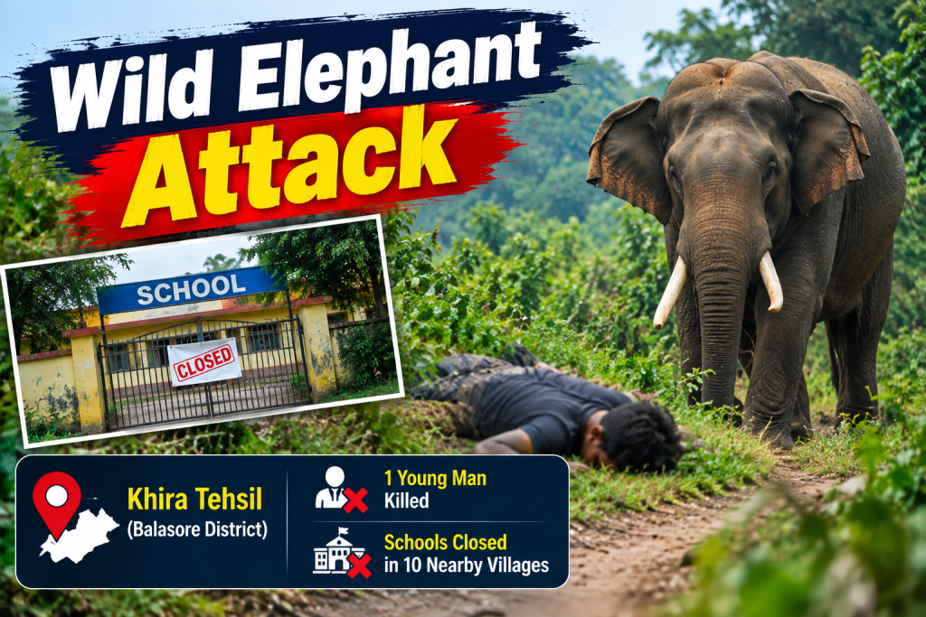 wild elephant attack