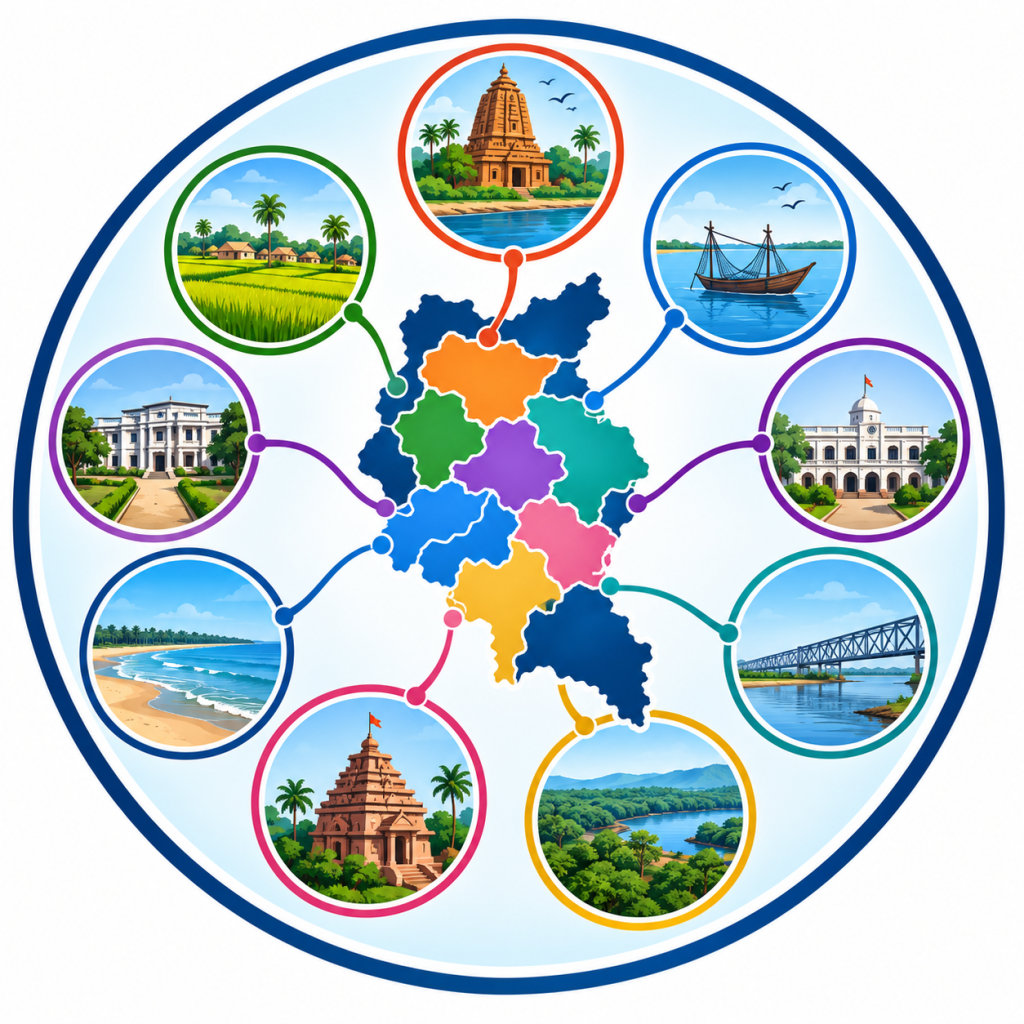 district map landmark infographic badge